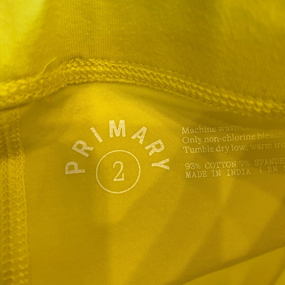 Primary “Sunshine” Yellow Kids Leggings - Size 2 - Picture 3 of 3